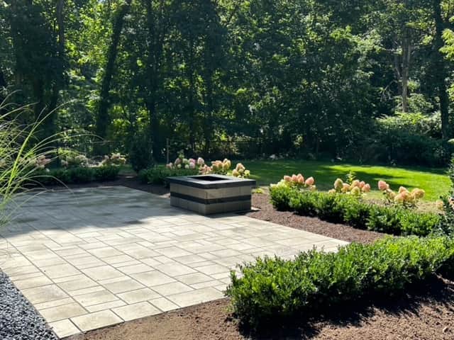 Backyard Fire Pit Patio - example of completed landscaping project