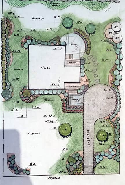 Landscape design proposal by Michael Kondracki of Michael William Associates