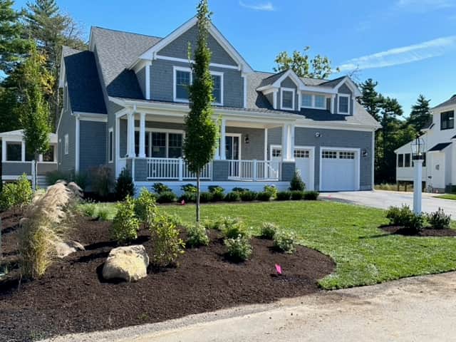 Essential Front Landscape with Garden Beds - example of completed landscaping project