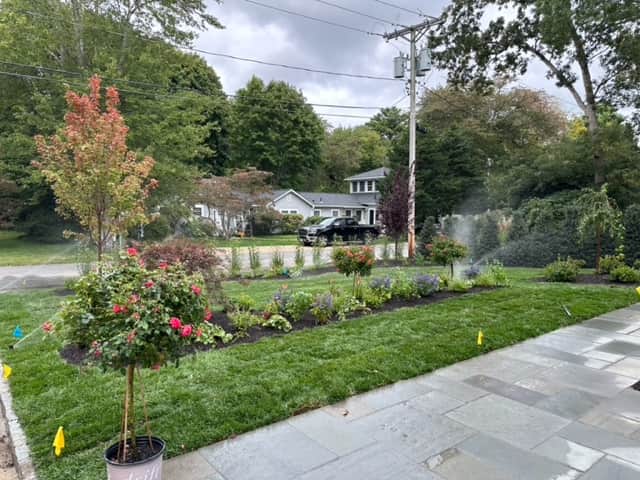 Front Yard Landscaping & Driveway Masonry — photo 1